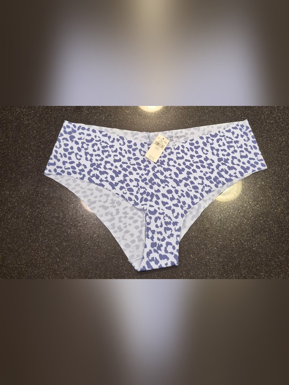 Aerie Blue Leopard Print No Show Seamless Size XL